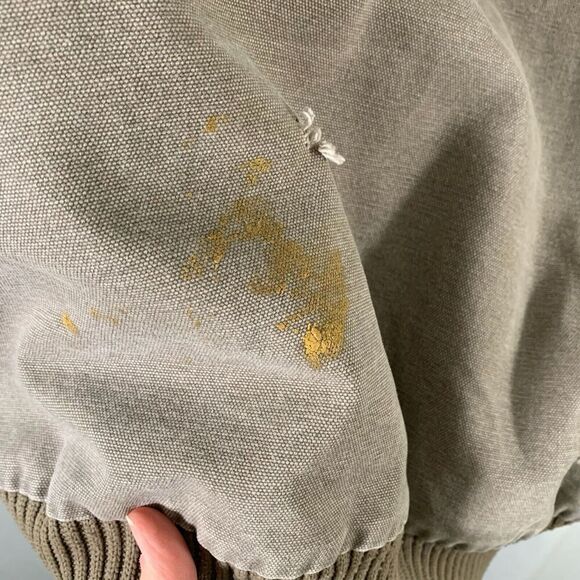 Carhartt Jacket Men's XXL Tall Grey Full Zip Fleece Lined Drawstring Pockets - Picture 16 of 16